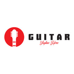 guitar logo icon vector illustration template design
