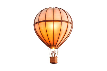 Glowing Hot Air Balloon Night Flight Adventure Warmth Excitement