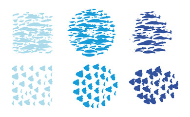 Collection of artistic grunge design elements isolated on white background. Variety of paint splatters, grunge textures, for artistic backgrounds, text banners, graphic overlays. Vector illustration
