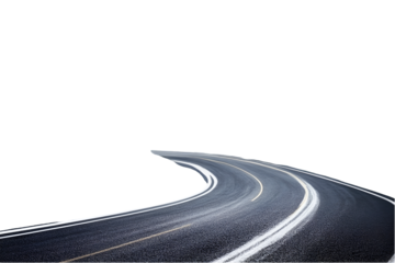 Winding Road Ahead Mysterious Journey Dark Night Drive