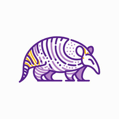 Cartoon Rhino and Dinosaur Vector Illustration with Fun Animal Design