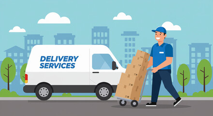 Delivery Service Illustration