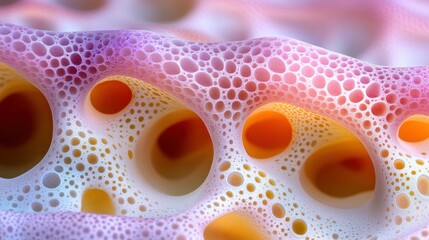 Abstract cellular structure with soft, pastel colors