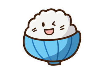 ご飯　ゆるかわキャラ　透過png