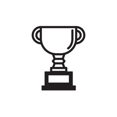 シンプルでかわいいトロフィーのアイコン