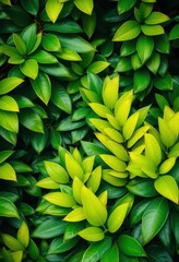 Fototapeta premium Lush, vibrant green tropical foliage, dense leaves background, vibrant, rainforest, philodendron