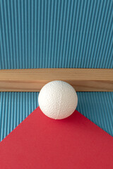Still life with a plastic foam ball	
