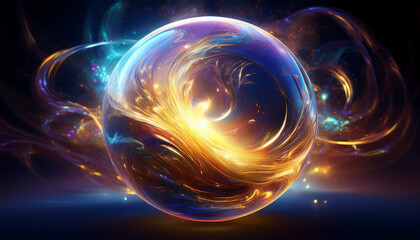 ethereal sphere glowing orb with swirling energy