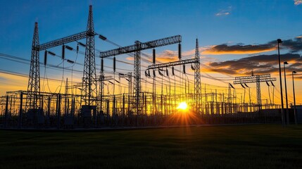 Smart grids and energy-saving technologies, illustrating the integration of modern technologies to optimize energy distribution and promote efficient use of resources.