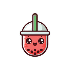  kawaii popping boba bubble tea vector,boba tea 