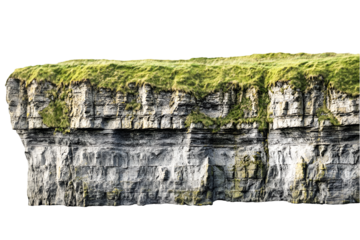 Majestic Clifftop Grassy Plateau Dramatic Stone Layers Nature Beauty