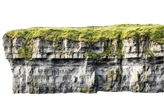 Majestic Clifftop Grassy Plateau Dramatic Stone Layers Nature Beauty