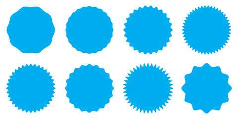 Star burst sticker vector set. Stars collection. Star icons. Starburst flower sale badge. Star blank label, stickers emblem. Shine symbol illustration. Sun ray frames, quality signs, sale icon
