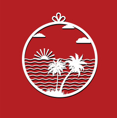 Summer SVG Laser Cut Vector Design 