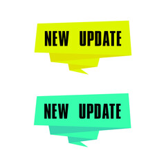 new update banner color vector design modern curly template