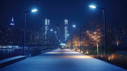 Smart Lighting Systems in Public Spaces Promoting Energy Efficiency, Automatically Adjusting Based on Occupancy and Time of Day to Reduce Energy Waste and Improve Public Safety.