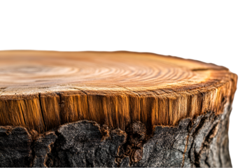 Rustic Wooden Tree Stump Slice Warm Brown Tones Natural Texture