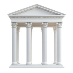 Obraz premium Classical Architectural Structure with White Columns and Pediment