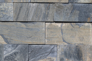 Stone texture on a garden wall.