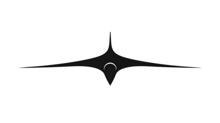 Abstract Geometric Shape with Symmetrical Design and Central Hole Ideal for Modern Art Logos