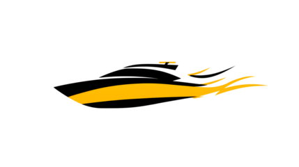 Abstract Yellow Shape on Black Background Minimalist Design for Creative Projects