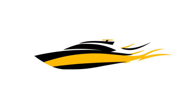 Abstract Yellow Shape on Black Background Minimalist Design for Creative Projects