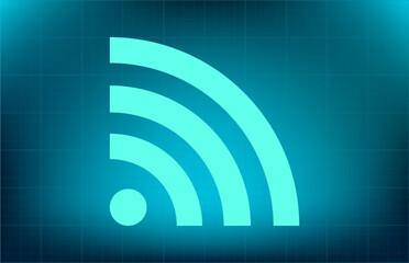 Vector icon on blue background with gradient