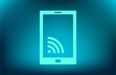 Vector icon on blue background with gradient