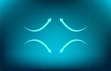 Vector icon on blue background with gradient