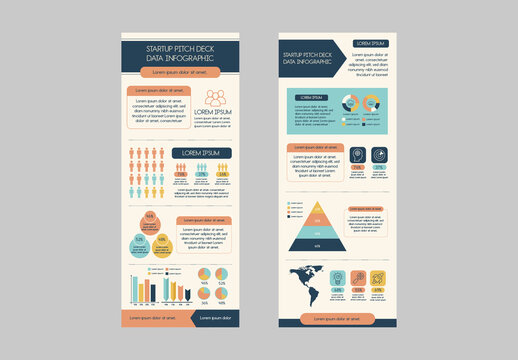 Blue And Beige Startup Business Infographic Layout