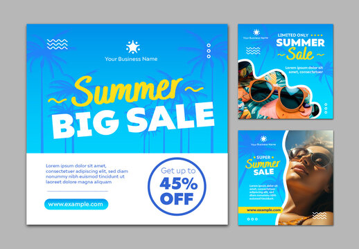 Blue And White Bold Summer Sale Layout