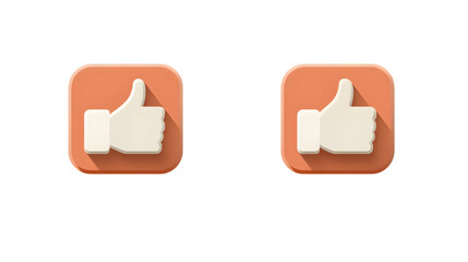 Obraz premium Thumbs Up Icons Positive Feedback Symbols for Social Media Websites and Applications