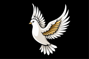 Obraz premium Dove of Peace Logo Design, Abstract Bird Icon