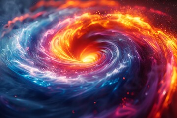 Swirling colors dynamic forms representing digital transformation of healthcare systems abstract and modern