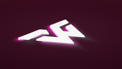 Neon 3D Glossy Horizontal Logo Reveal 211