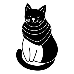 black cat cartoon
