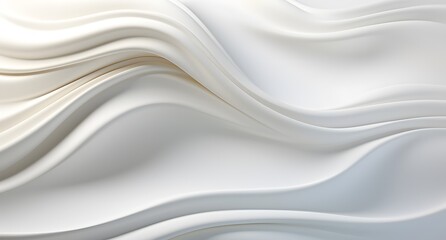 Fototapeta premium Elegant White Fabric Flowing with Soft Waves Creating a Serene Texture