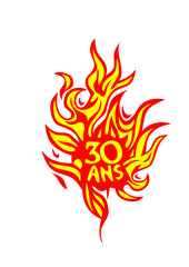30 ans flamme feu brule anniversaire