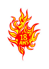 18 ans flamme feu brule anniversaire