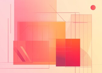 Flat vector background with an orange-pink gradient