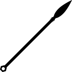 Minimalist Spear Weapon Silhouette – Tribal Style