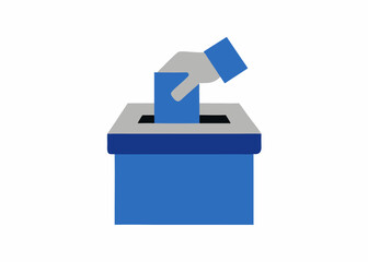 ballot box icon voting symbol hand inserting bal