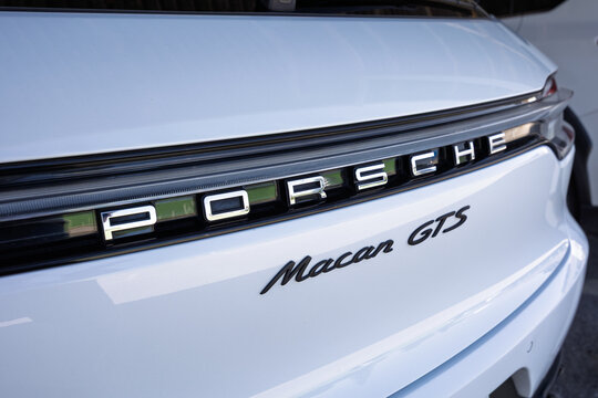 Porsche macan gts logo showing modern car design