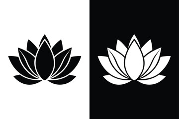 Lotus flower logo. Vector illustrations isolated on white background.