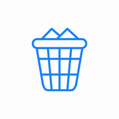 trash bin icon sign vector