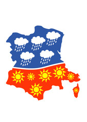 carte France inverse soleil sud nord humour meteo