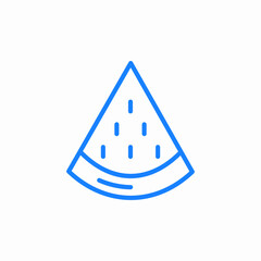 watermelon slice icon sign vector