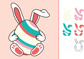 Easter Egg multilayered 3d paper craft design for crafting