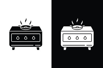 Stove icon vector on White Background ,Vector Art Illustration on white background.