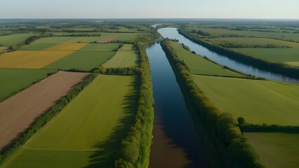 aerial view of the countryside